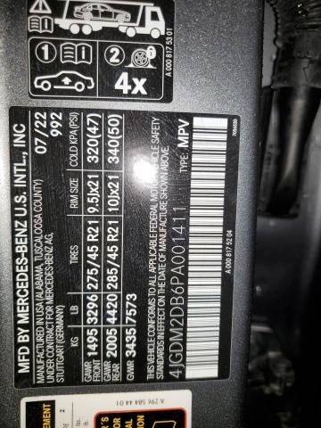 2023 MERCEDES-BENZ EQS SUV 45 4JGDM2DB6PA001411