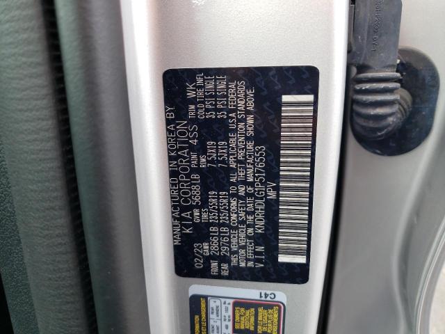 KNDRHDLG1P5176553 KIA SORENTO EX