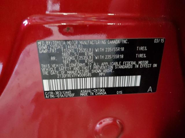 2T3DFREV7FW308585 Toyota Rav4 Limited