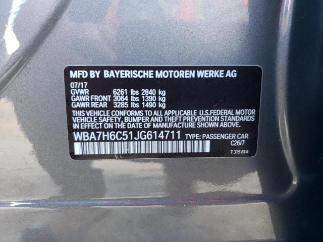 VIN WBA7H6C51JG614711 2018 BMW 7 Series, M760 XI no.12