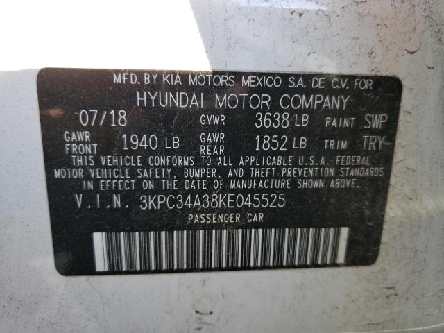 2019 HYUNDAI ACCENT LIM - 3KPC34A38KE045525