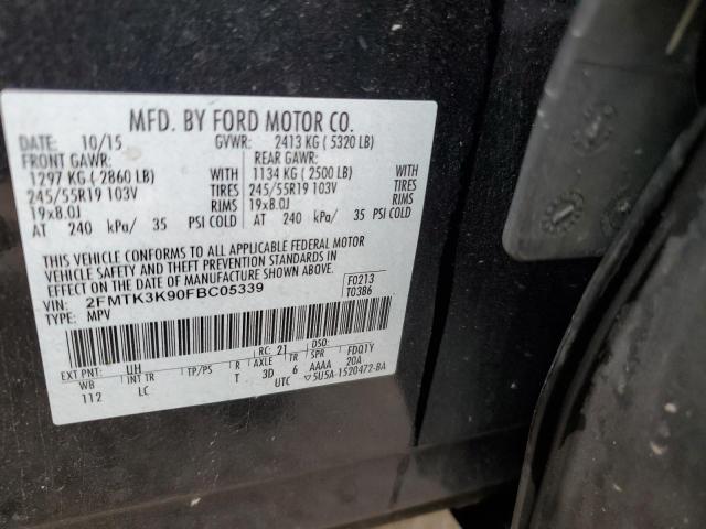 2FMTK3K90FBC05339 2015 FORD EDGE, photo no. 13