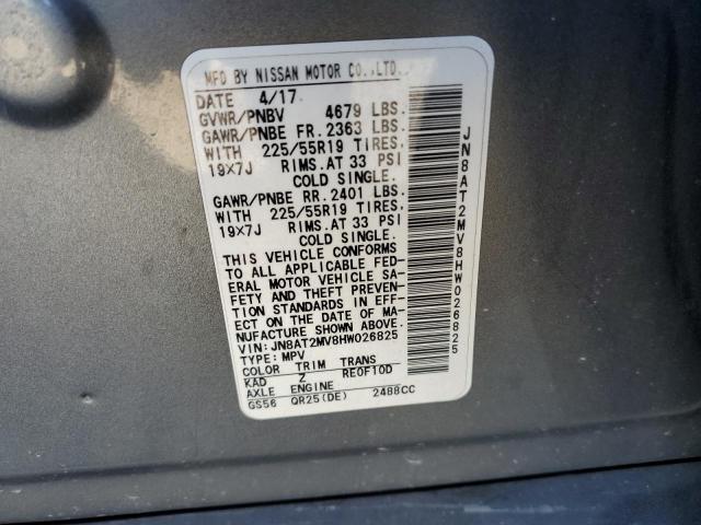 2017 NISSAN ROGUE S/SV JN8AT2MV8HW026825