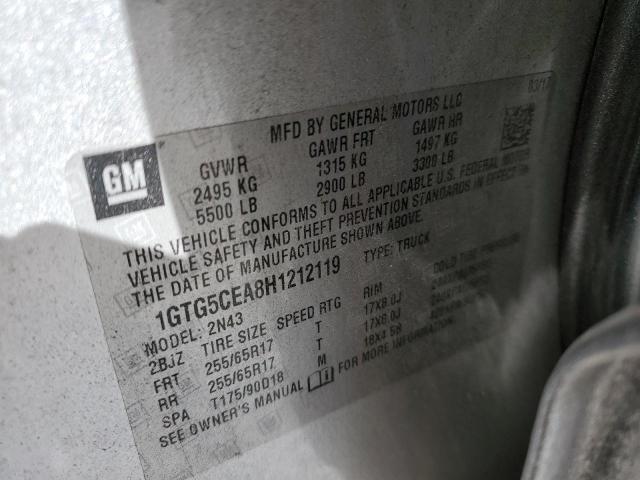 1GTG5CEA8H1212119 GMC CANYON SLE
