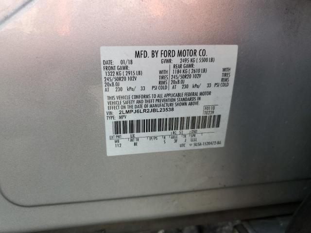 2LMPJ6LR2JBL23538 Lincoln Mkx Reserve