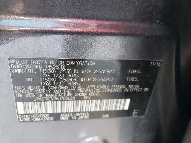 JTMZFREV9HJ702628 Toyota RAV4 LE
