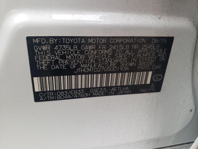 2016 LEXUS IS 300 - JTHCM1D27G5001936