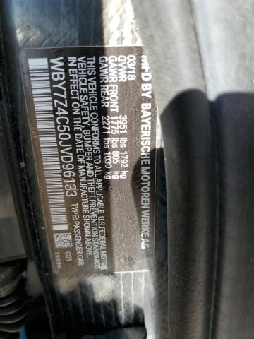 WBY7Z4C50JVD96133 BMW I3 REX