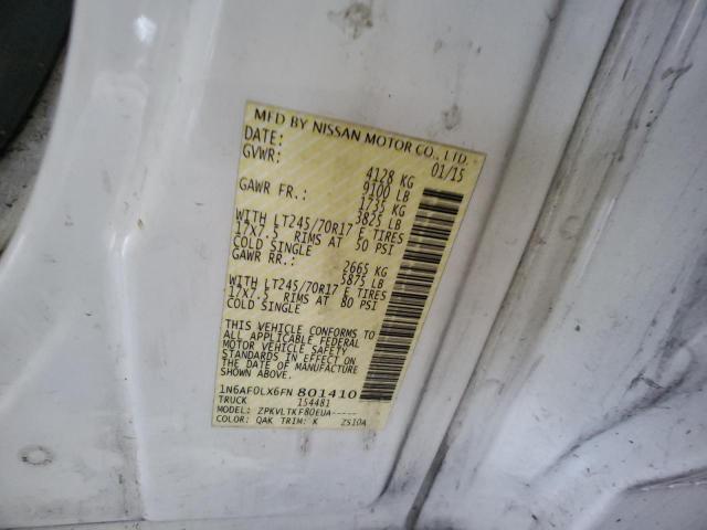 2015 NISSAN NV 2500 1N6AF0LX6FN801410