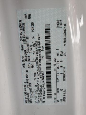 1FTEX1CP4JKF62988 Ford F150 Super Cab