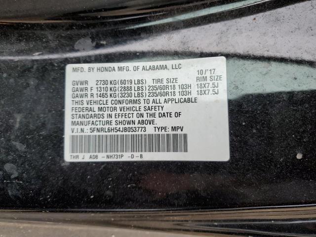 5FNRL6H54JB053773 | 2018 HONDA ODYSSEY EX