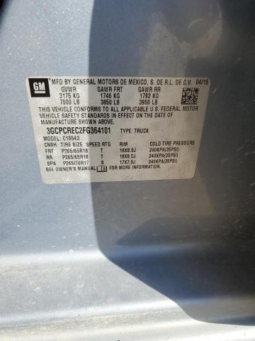 2015 CHEVROLET SILV1500 2 - 3GCPCREC2FG364101