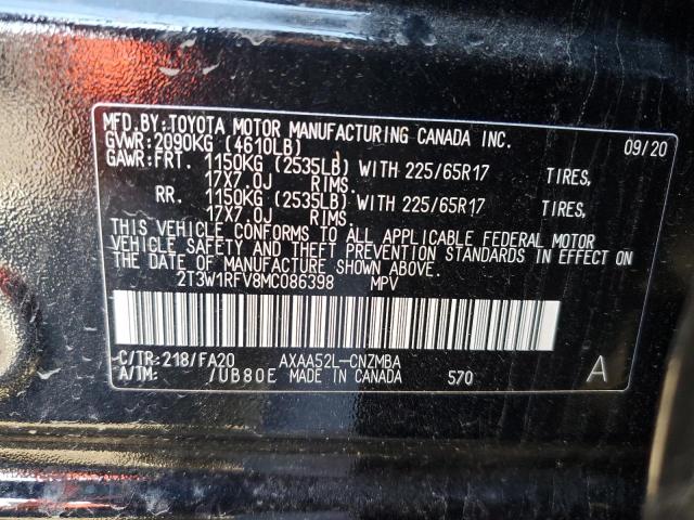 2T3W1RFV8MC086398 | 2021 TOYOTA RAV4 XLE