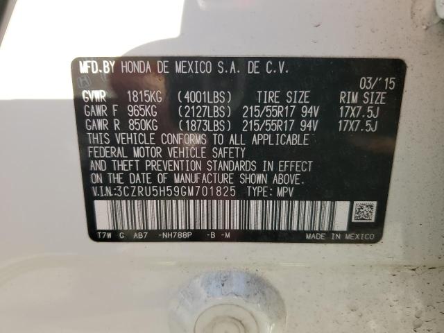 3CZRU5H59GM701825 Honda HR-V EX