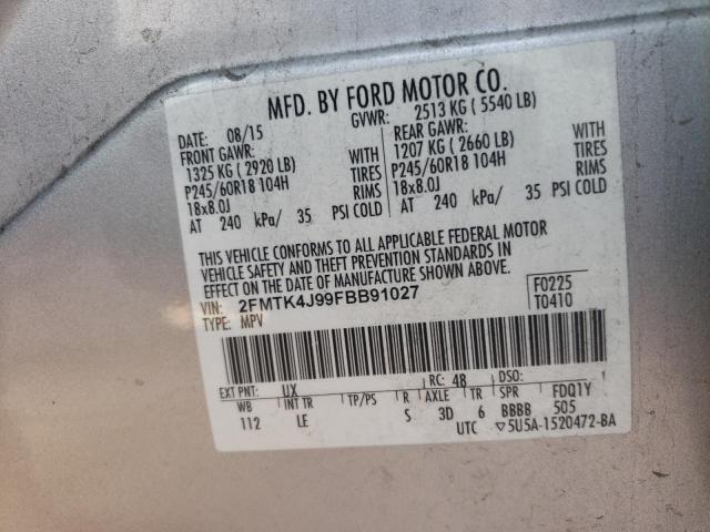 2FMTK4J99FBB91027 Ford EDGE SEL
