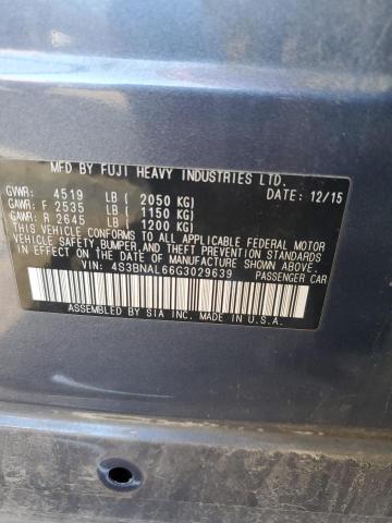 4S3BNAL66G3029639 Subaru Legacy 2.5i Limited