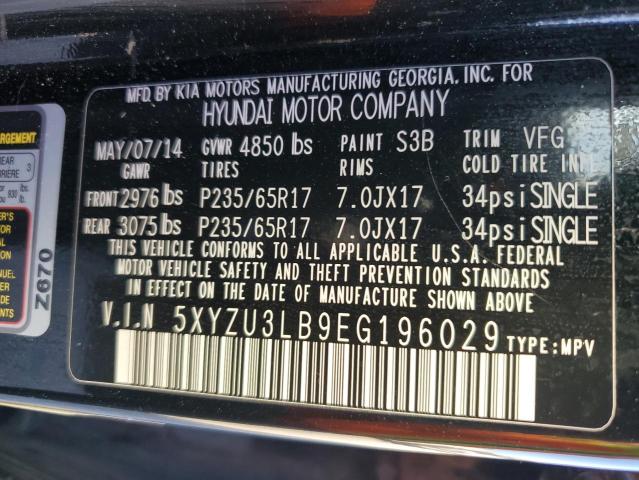 5XYZU3LB9EG196029 Hyundai SANTA FE SPORT