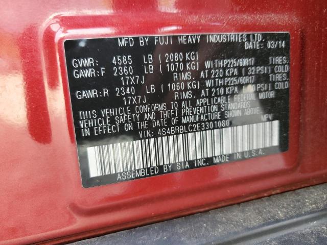 4S4BRBLC2E3301080 Subaru Outback 2.5i Limited