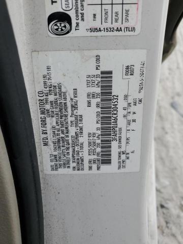 3FAHP0JA6CR304532 | 2012 Ford fusion sel