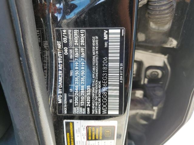 WDCGG8JB6EG318206 Mercedes-Benz Glk 350 4matic