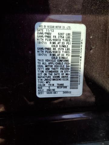 JN8AZ1MW3EW510236 Nissan MURANO S