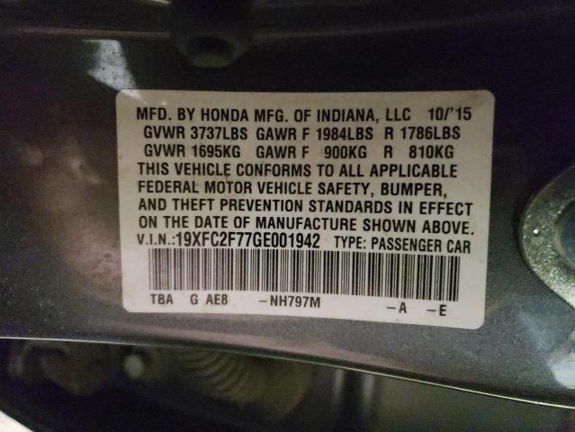 2016 HONDA CIVIC EX - 19XFC2F77GE001942