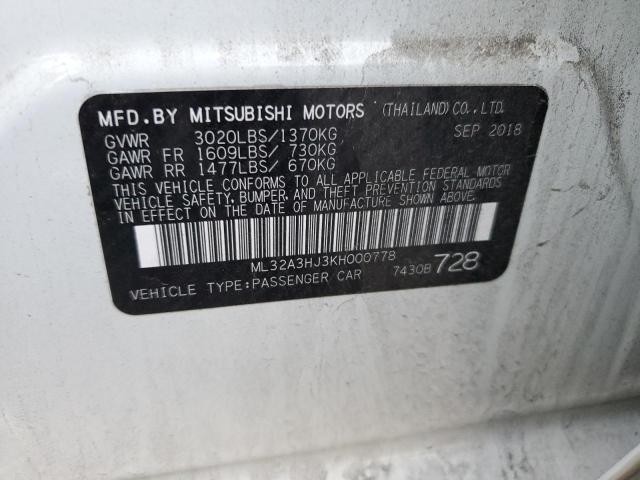  MITSUBISHI MIRAGE 2019 Два тони