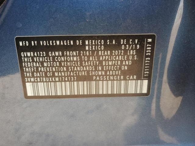 2019 VOLKSWAGEN JETTA S - 3VWCB7BUXKM174137
