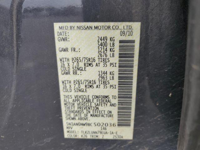 5N1AN0NW9BC502036 2011 Nissan Xterra Off Road