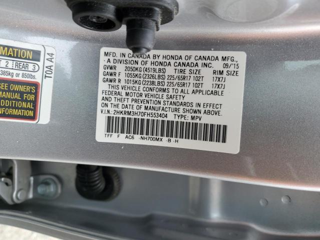 2HKRM3H70FH553404 Honda CR-V EXL