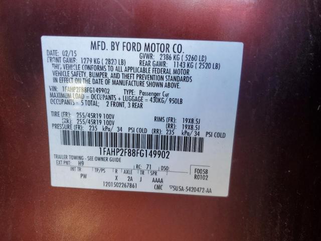 1FAHP2F88FG149902 Ford Taurus Limited