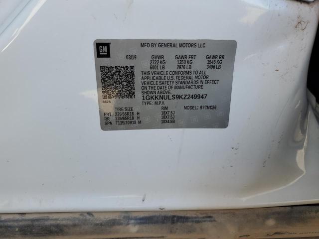 1GKKNULS9KZ249947 GMC Acadia Slt-1