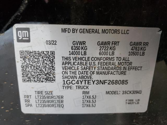 2022 CHEVROLET SILVERADO K3500 LT 1GC4YTEY3NF268085