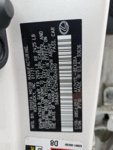 58ADA1C12MU004840 | 2021 LEXUS ES 300H