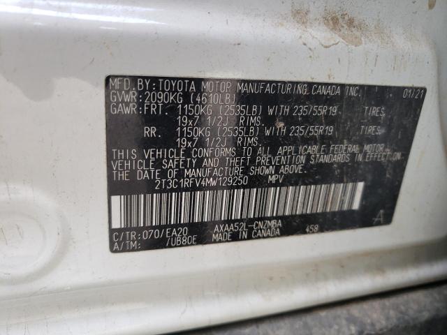 2T3C1RFV4MW129250 Toyota Rav4 Xle Premium