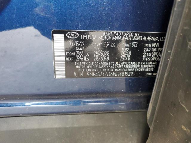 2022 HYUNDAI SANTA FE S - 5NMS24AJ6NH481929