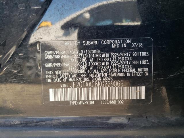 JF2GTAAC6KG229069 Subaru Crosstrek