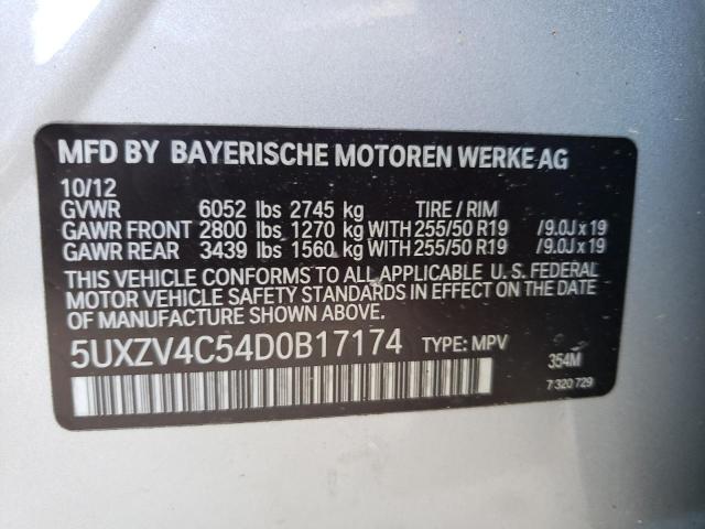 VIN 5UXZV4C54D0B17174 2013 BMW X5, Xdrive35I no.14