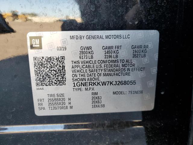 1GNERKKW7KJ268055 | 2019 CHEVROLET TRAVERSE P