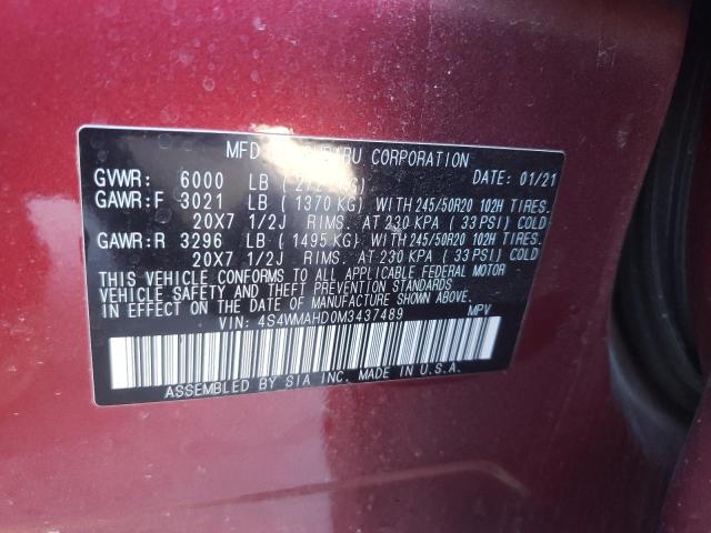 4S4WMAHD0M3437489 Subaru Ascent Premium