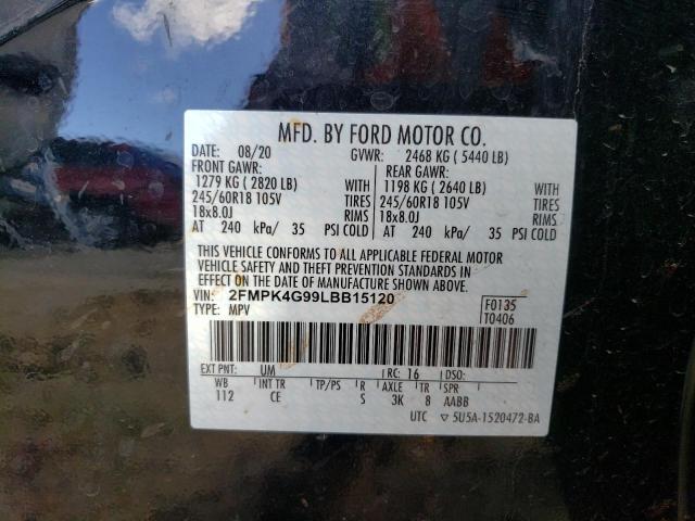 2FMPK4G99LBB15120 2020 FORD EDGE, photo no. 13