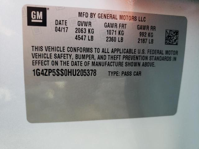 1G4ZP5SS0HU205378 Buick Lacrosse Essence