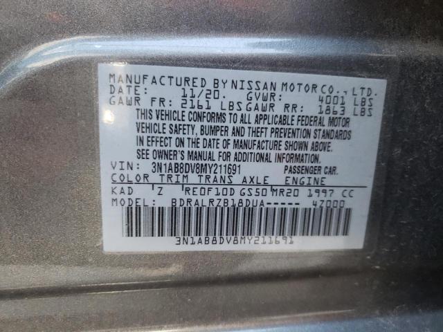 2021 NISSAN SENTRA SR - 3N1AB8DV8MY211691