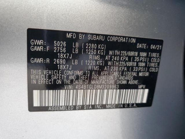 4S4BTGLD8M3209963 Subaru Outback Onyx Edition Xt