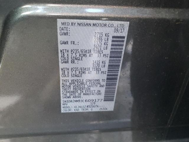 5N1DR2MM9JC609177 Nissan Pathfinder S