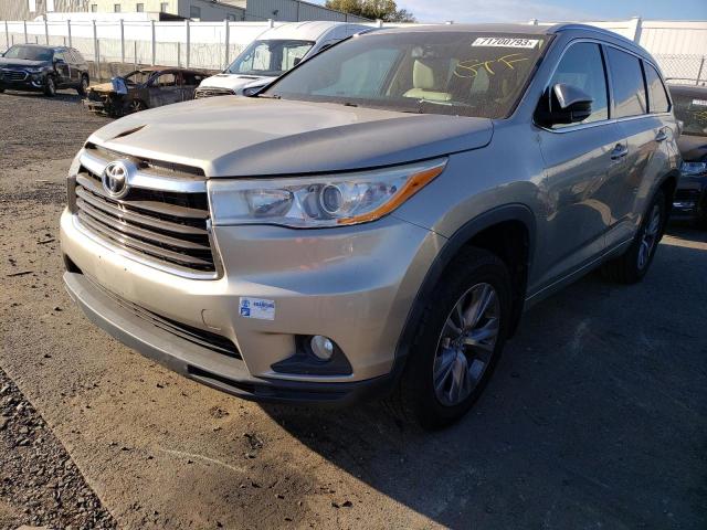 VIN 5TDJKRFH7ES009508 2014 Toyota Highlander, Xle no.1