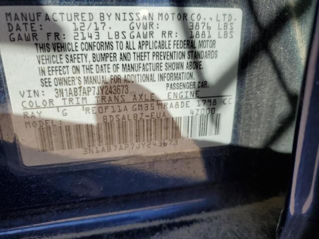 3N1AB7AP7JY243673 Nissan SENTRA S
