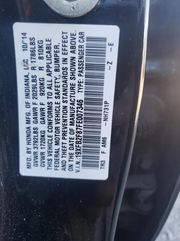 19XFB2F87FE007346 2015 Honda Civic Ex