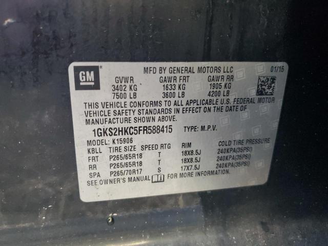 1GKS2HKC5FR588415 GMC Yukon Xl K1500 Slt