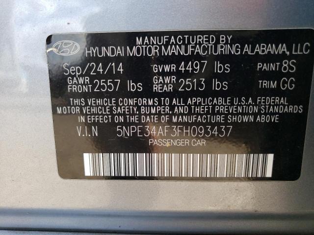 5NPE34AF3FH093437 Hyundai Sonata Sport